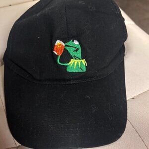 Kermit with a beer Baseball hat